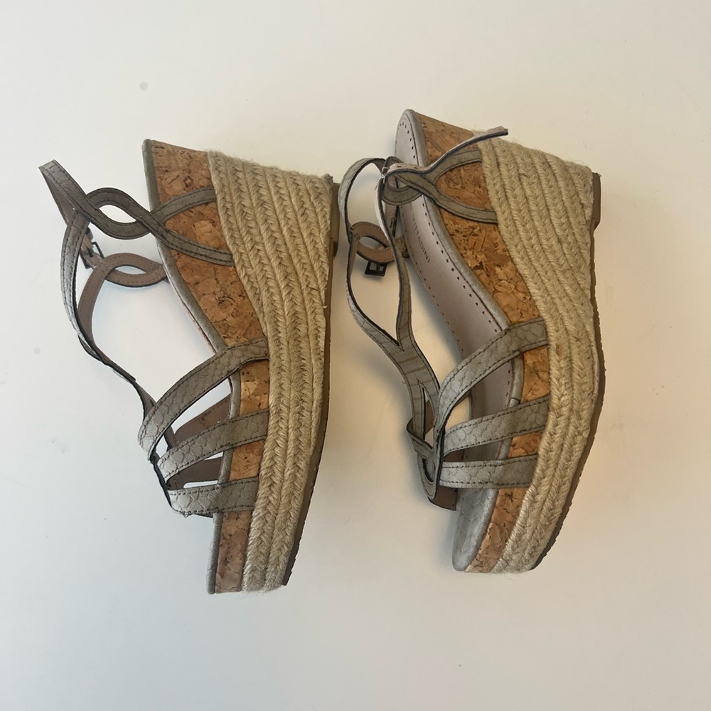 Adrienne Vittadini Women's Strappy Sandals - Gray - Picture 2 of 6